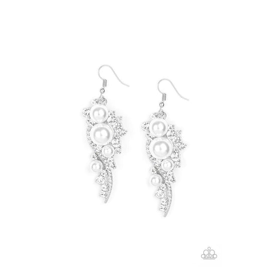 High-End Elegance - White Earrings - Paparazzi - Dare2bdazzlin N Jewelry