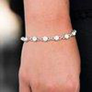 Hold On To Your SPARKLE! - White Bracelet - Paparazzi - Dare2bdazzlin N Jewelry