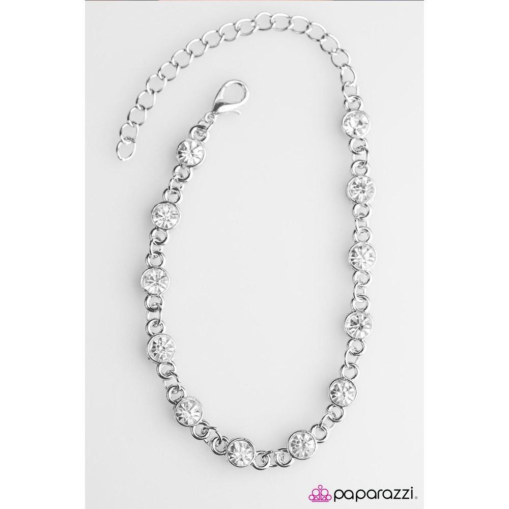 Hold On To Your SPARKLE! - White Bracelet - Paparazzi - Dare2bdazzlin N Jewelry
