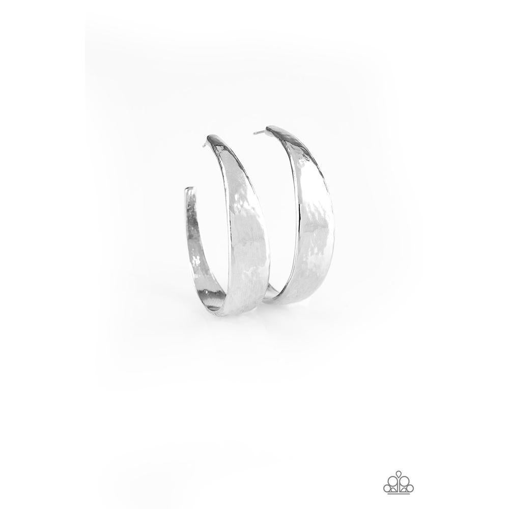 Hoop and Holler Silver Earrings - Paparazzi - Dare2bdazzlin N Jewelry