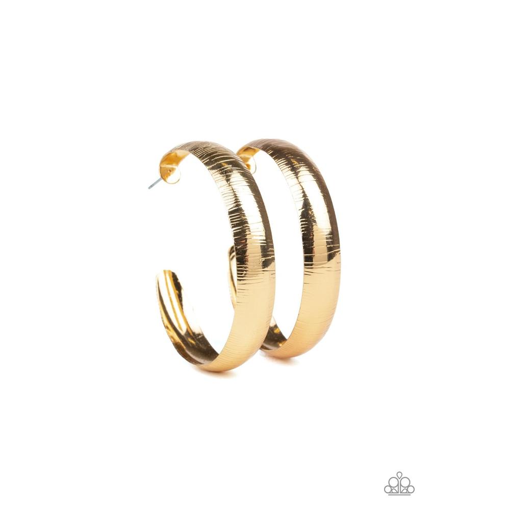 Hoop Wild - Gold Earrings - Paparazzi - Dare2bdazzlin N Jewelry
