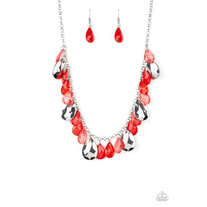 Hurricane Season - Red Necklace - Paparazzi - Dare2bdazzlin N Jewelry