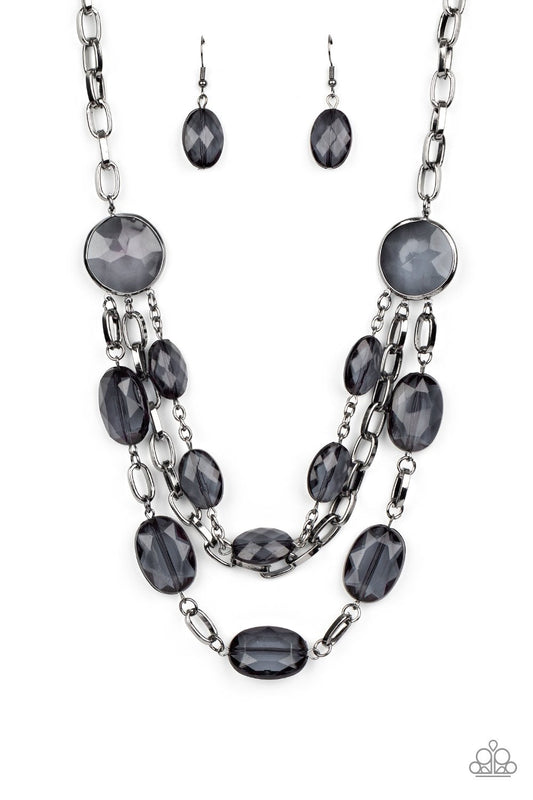 I Need a GLOW-cation - Black Necklace - Paparazzi - Dare2bdazzlin N Jewelry