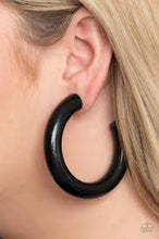 Load image into Gallery viewer, I WOOD Walk 500 Miles Black Earring - Paparazzi - Dare2bdazzlin N Jewelry
