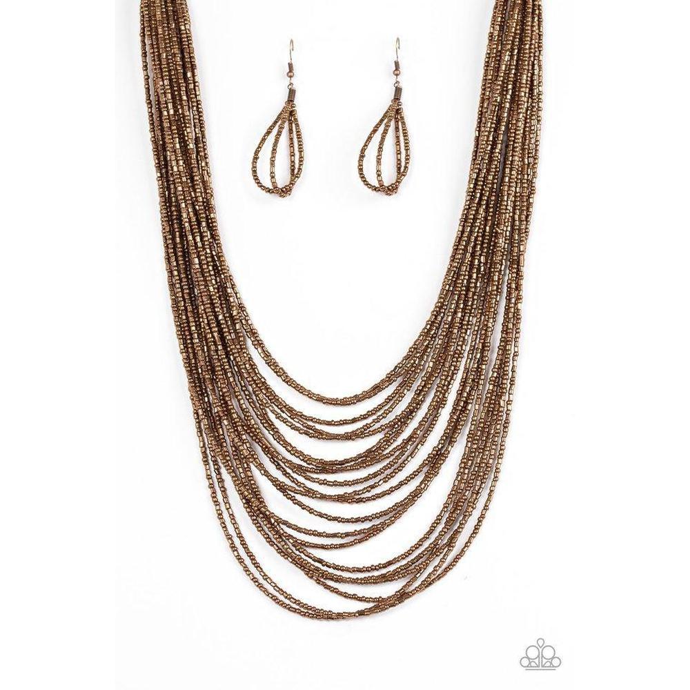 Ice Age Radiance - Copper Necklace - Paparazzi - Dare2bdazzlin N Jewelry