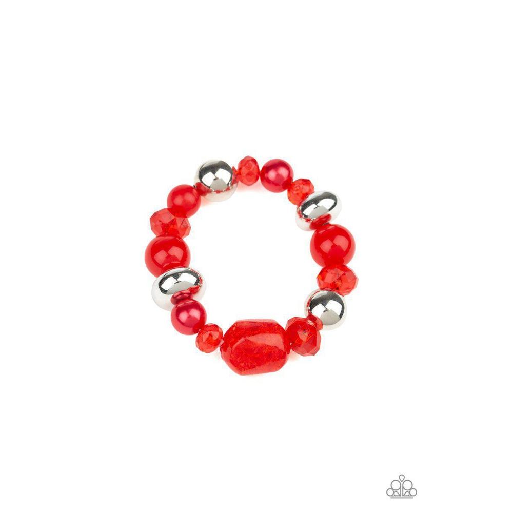 Ice Ice Breaker Red Bracelet - Paparazzi - Dare2bdazzlin N Jewelry