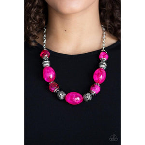 Ice Melt Pink Necklace - Paparazzi - Dare2bdazzlin N Jewelry