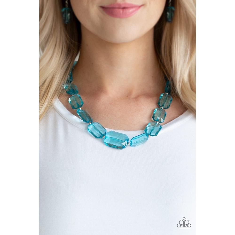 ICE Versa - Blue Necklace - Paparazzi - Dare2bdazzlin N Jewelry