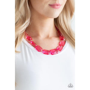 ICE Versa Pink Necklace - Paparazzi - Dare2bdazzlin N Jewelry