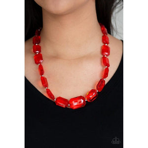 ICE Versa Red Necklace - Paparazzi - Dare2bdazzlin N Jewelry