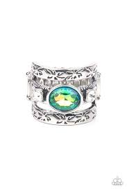 The GLEAMING Tower Green Ring - Paparazzi - Dare2bdazzlin N Jewelry