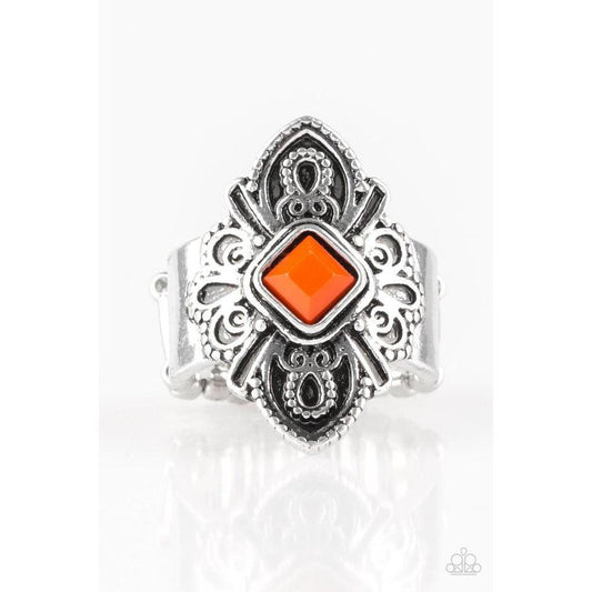 Impressive TREK Record - Orange Ring  - Paparazzi - Dare2bdazzlin N Jewelry