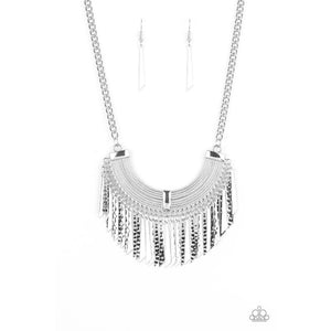Impressively Incan - Silver Necklace - Paparazzi - Dare2bdazzlin N Jewelry