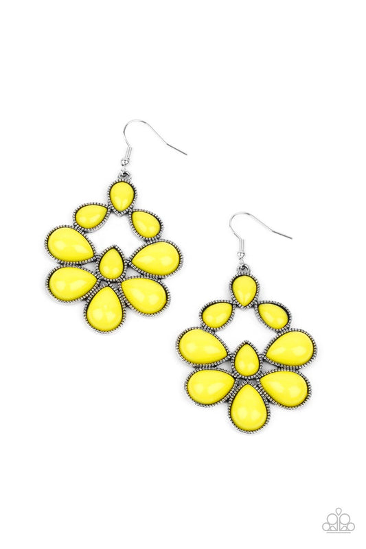 In Crowd Couture - Yellow Earring - Paparazzi - Dare2bdazzlin N Jewelry