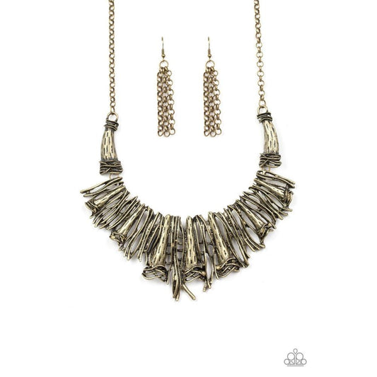 In The MANE-stream - Brass Necklace - Paparazzi - Dare2bdazzlin N Jewelry