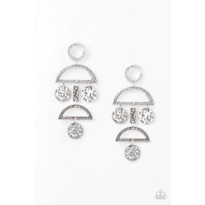 Incan Esclipse Silver Earrings - Paparazzi - Dare2bdazzlin N Jewelry
