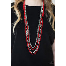 Load image into Gallery viewer, Industrial Vibrance - Red Necklace - Paparazzi - Dare2bdazzlin N Jewelry
