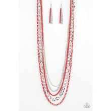 Load image into Gallery viewer, Industrial Vibrance - Red Necklace - Paparazzi - Dare2bdazzlin N Jewelry
