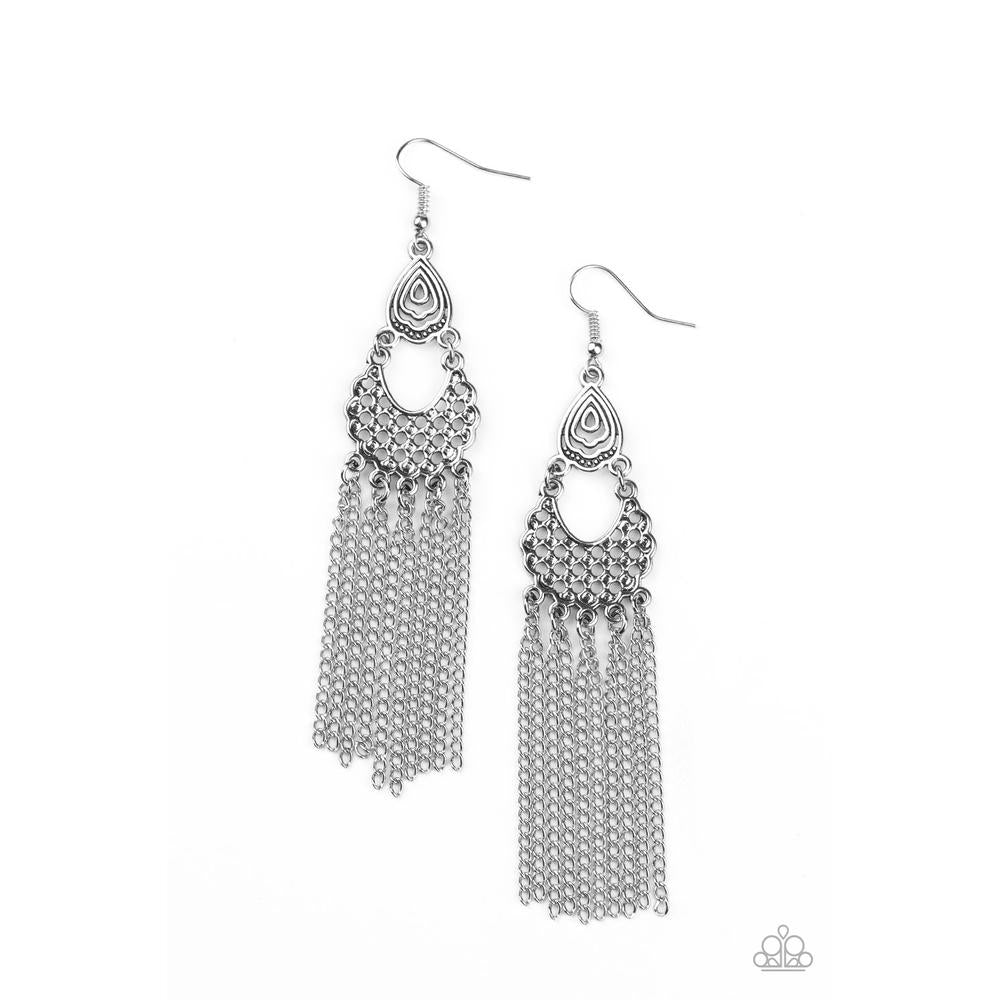 Insane Chain - Silver Earrings - Paparazzi - Dare2bdazzlin N Jewelry