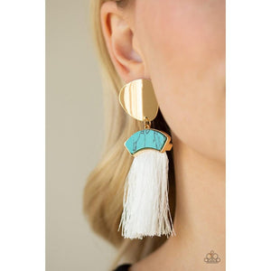 Insta Inca Blue Earrings - Paparazzi - Dare2bdazzlin N Jewelry