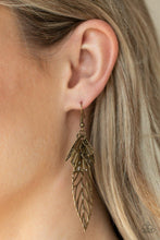 Load image into Gallery viewer, Instant Re-LEAF - Brass Earring - Paparazzi - Dare2bdazzlin N Jewelry
