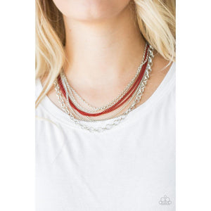 Intensely Industrial Red Necklace - Paparazzi - Dare2bdazzlin N Jewelry