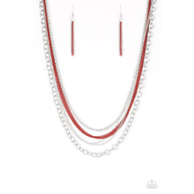 Load image into Gallery viewer, Intensely Industrial Red Necklace - Paparazzi - Dare2bdazzlin N Jewelry
