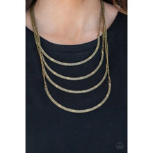 Load image into Gallery viewer, It Will Be Over MOON Brass Necklace - Paparazzi - Dare2bdazzlin N Jewelry
