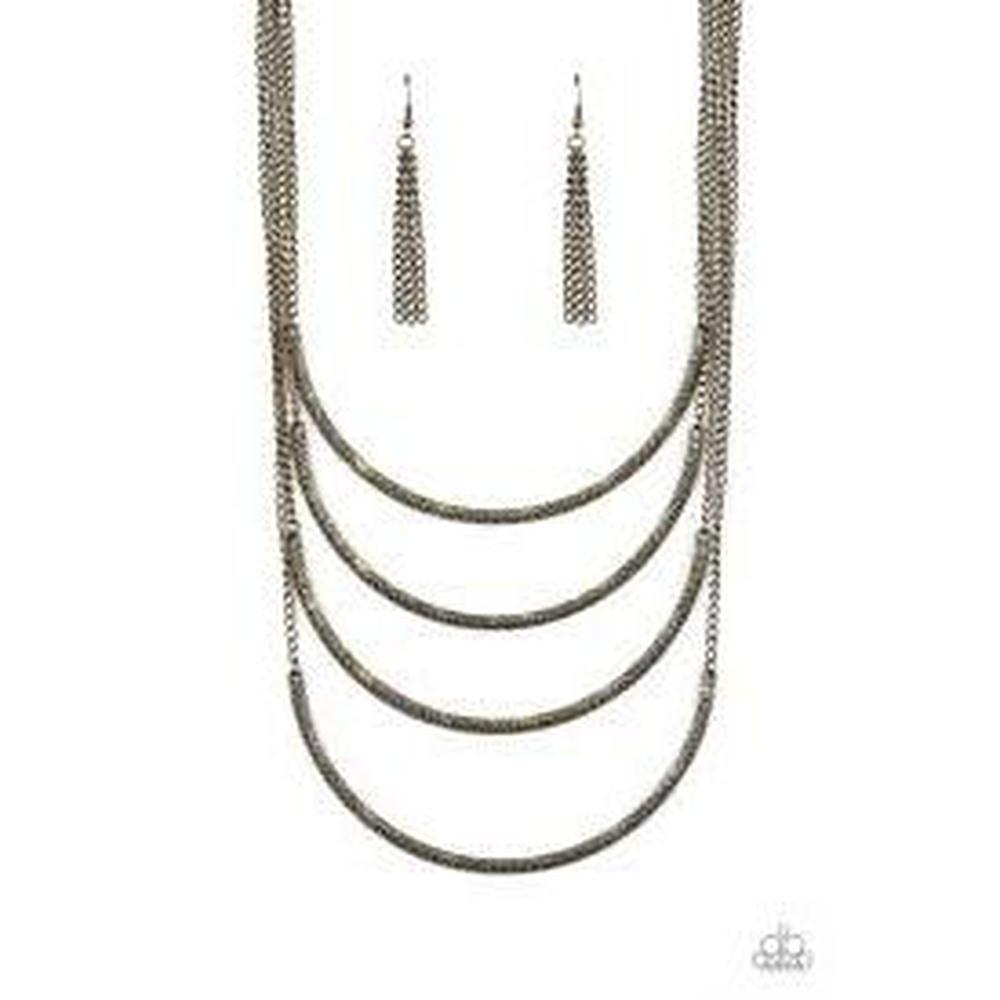 It Will Be Over MOON Brass Necklace - Paparazzi - Dare2bdazzlin N Jewelry