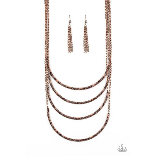 It Will Be Over MOON Cooper Necklace - Paparazzi - Dare2bdazzlin N Jewelry