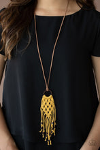 Load image into Gallery viewer, Its Beyond MACRAME! - Yellow Necklace - Paparazzi - Dare2bdazzlin N Jewelry
