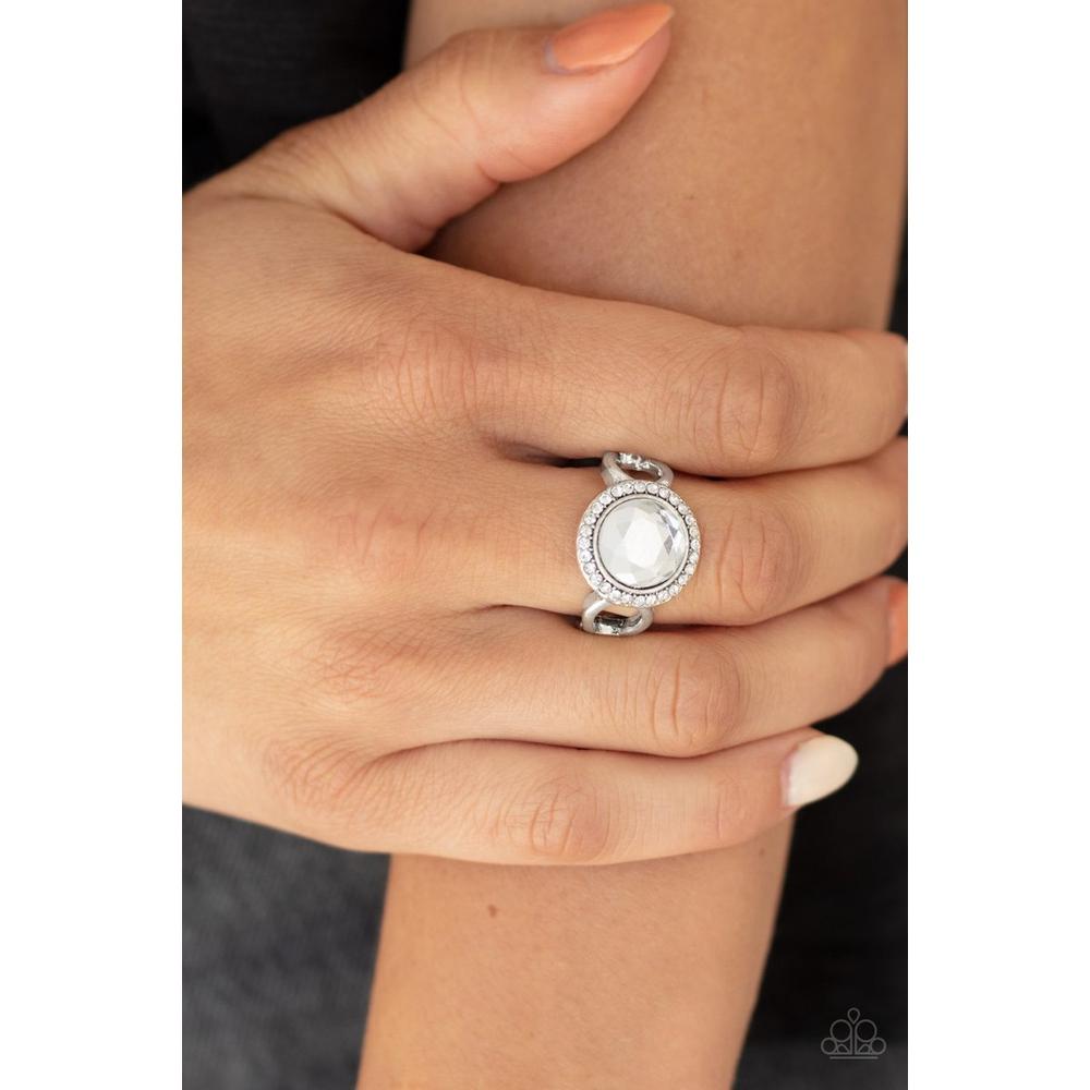 Its Gonna GLOW White Ring - Paparazzi - Dare2bdazzlin N Jewelry
