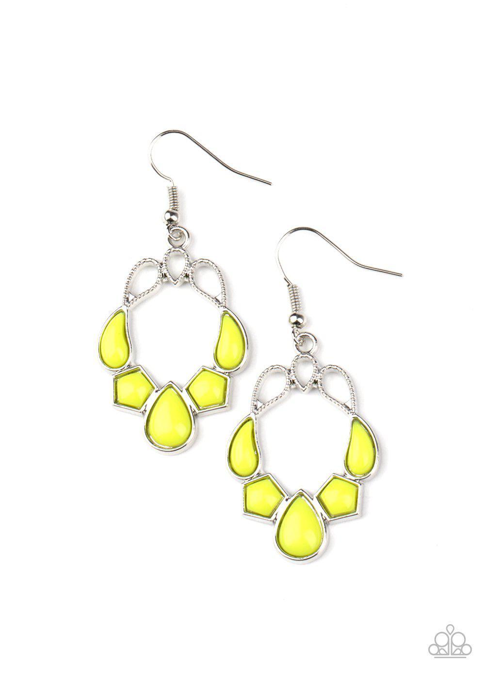 Its Rude to STEER - Yellow Earring - Paparazzi - Dare2bdazzlin N Jewelry