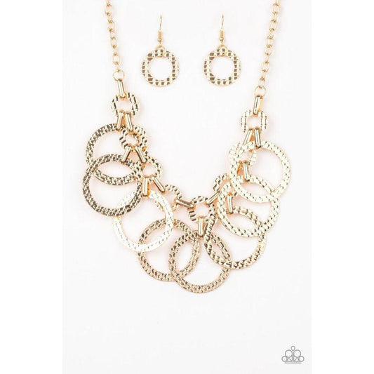 Jammin Jungle - Gold Necklace  - Paparazzi - Dare2bdazzlin N Jewelry