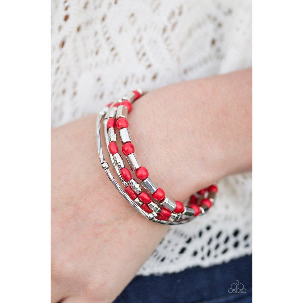 Just CONGO With It - Red Bracelet - Paparazzi - Dare2bdazzlin N Jewelry