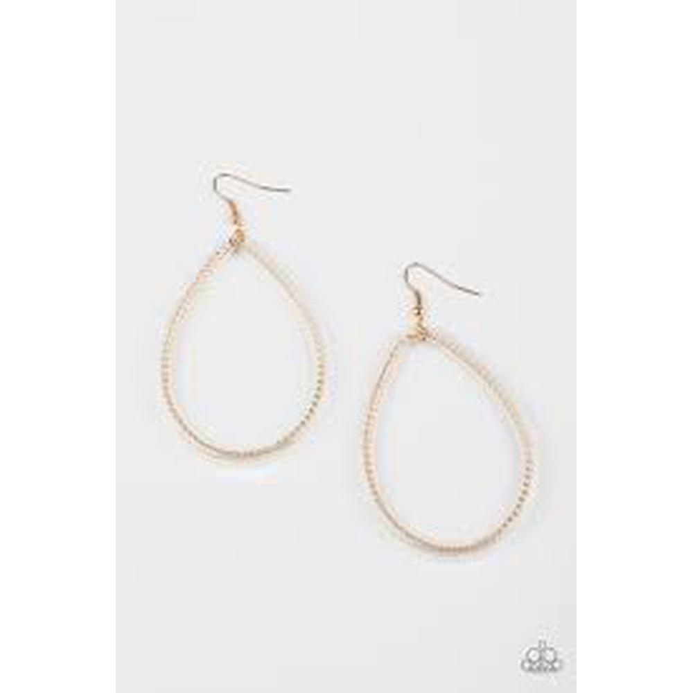 Just ENCASE You Missed It - Gold Earring - Paparazzi - Dare2bdazzlin N Jewelry