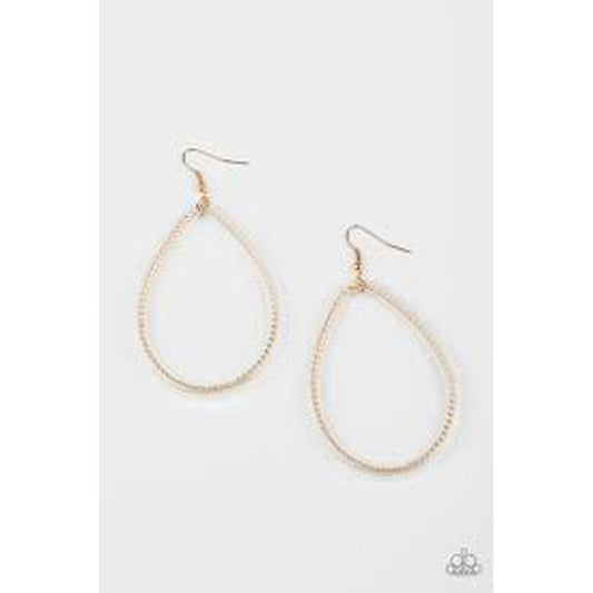 Just ENCASE You Missed It - Gold Earring - Paparazzi - Dare2bdazzlin N Jewelry