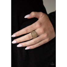 Load image into Gallery viewer, Kaboom! Brass Ring - Paparazzi - Dare2bdazzlin N Jewelry
