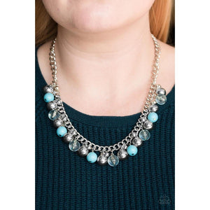 Keep A GLOW Profile - Blue Necklace - Paparazzi - Dare2bdazzlin N Jewelry