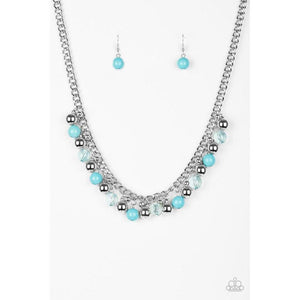 Keep A GLOW Profile - Blue Necklace - Paparazzi - Dare2bdazzlin N Jewelry