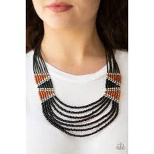 Load image into Gallery viewer, Kickin it Outback Black Necklace - Paparazzi - Dare2bdazzlin N Jewelry
