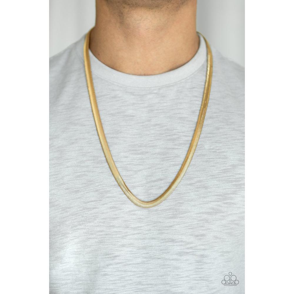 Kingpin - Gold Necklace - Paparazzi - Dare2bdazzlin N Jewelry