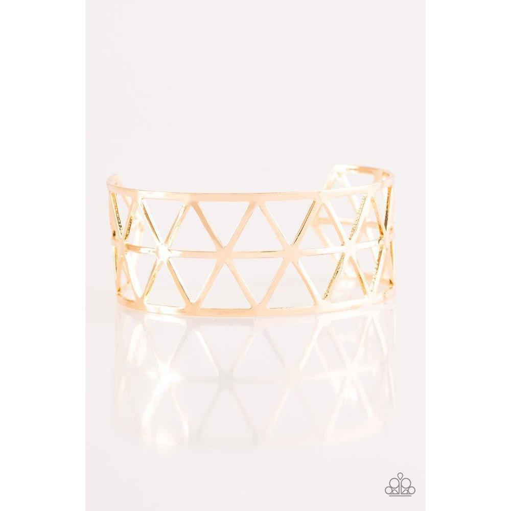Knock Into Shape - Gold Bracelet - Paparazzi - Dare2bdazzlin N Jewelry