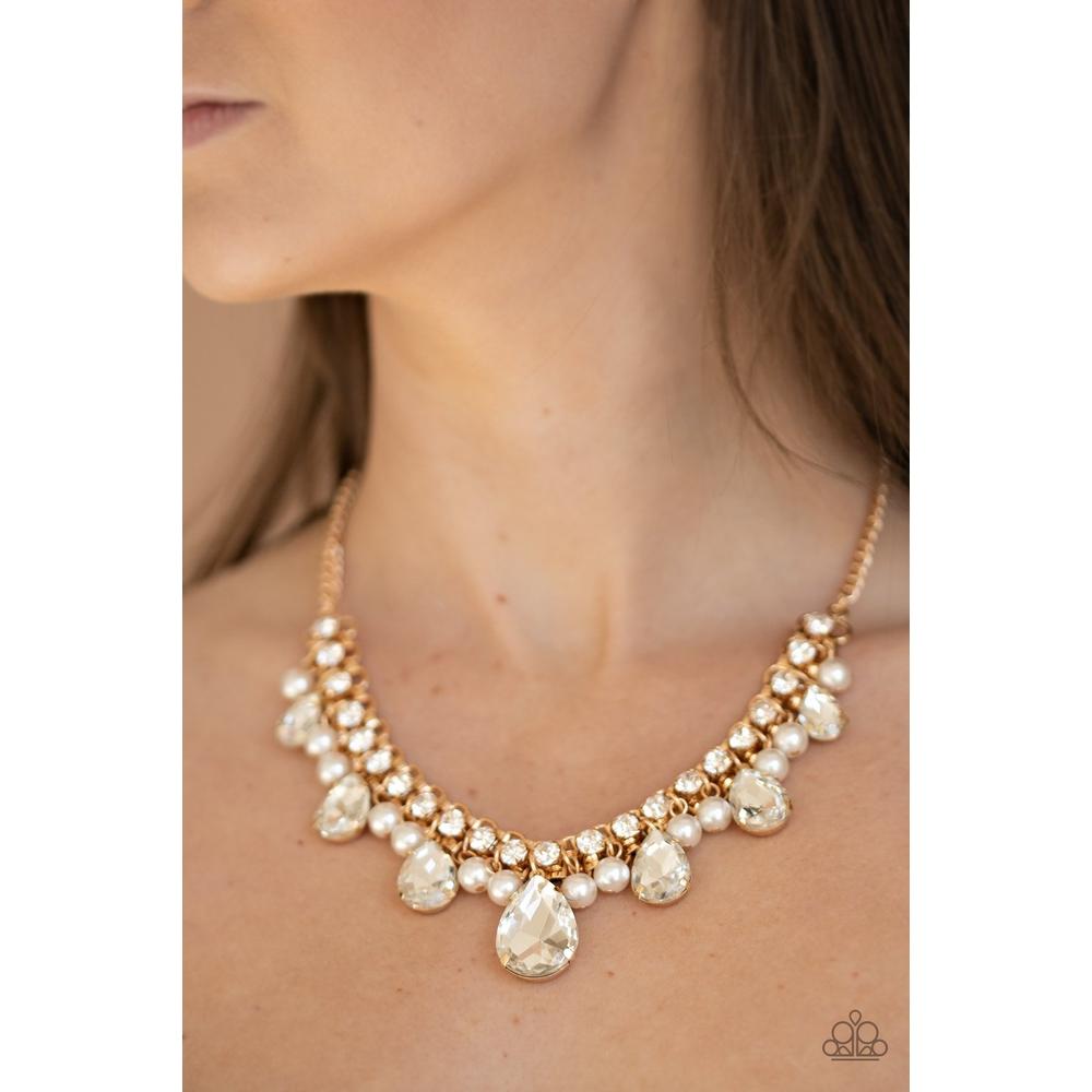 Knockout Queen - Gold Necklace - Paparazzi - Dare2bdazzlin N Jewelry