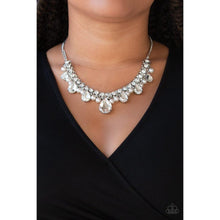 Load image into Gallery viewer, Knockout Queen - White Necklace - Paparazzi - Dare2bdazzlin N Jewelry
