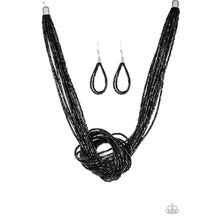 Load image into Gallery viewer, Knotted Knockout - Black Necklace - Paparazzi - Dare2bdazzlin N Jewelry
