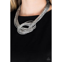 Load image into Gallery viewer, Knotted Knockout - Silver Necklace - Paparazzi - Dare2bdazzlin N Jewelry
