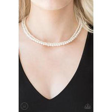 Load image into Gallery viewer, Ladies Choice White Choker Necklace - Paparazzi - Dare2bdazzlin N Jewelry
