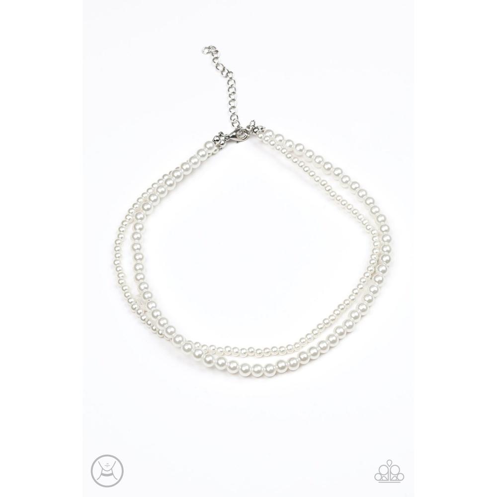 Ladies Choice White Choker Necklace - Paparazzi - Dare2bdazzlin N Jewelry