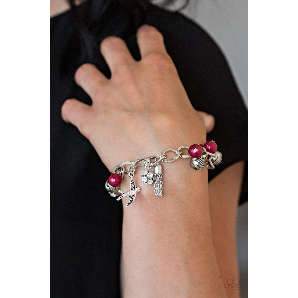 Lady Love Dove - Red Bracelet - Paparazzi - Dare2bdazzlin N Jewelry